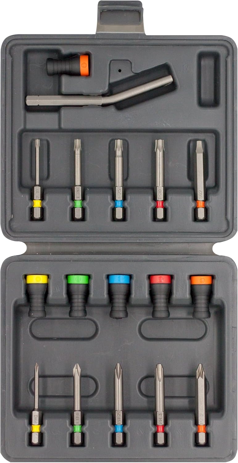 Magnet Driver™ Screw-Holder by Micaton | Magnetic Screwdriver Attachment | Fits Screwdrivers and Power Bits | No Wobbling or Falling Screws | Allows Countersinking (Set 17)